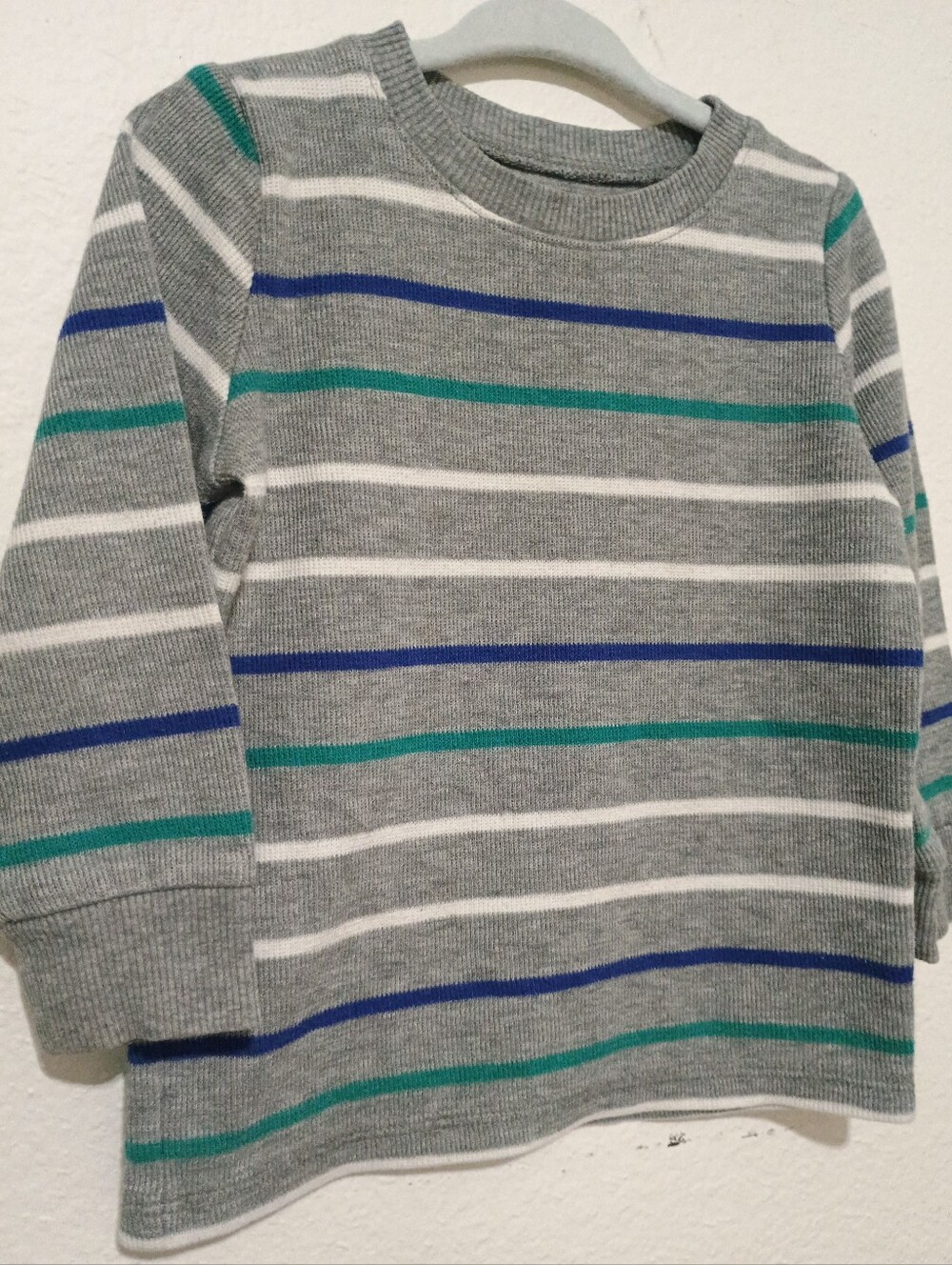 Jumping Beans Gray Striped Sweater, 24M